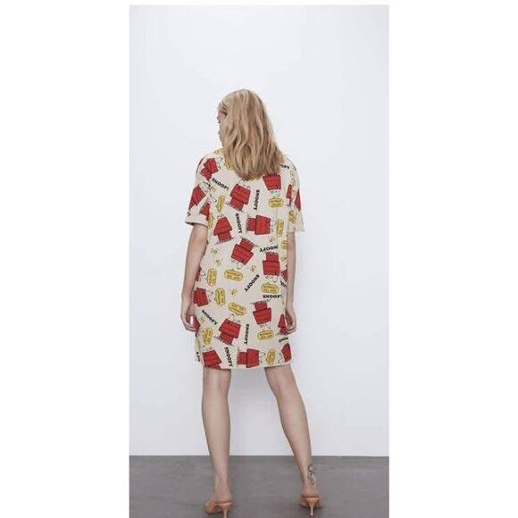 Zara Women’s Small Limited Edition Peanuts Snoopy T-Shirt Dress - Picture 7 of 7